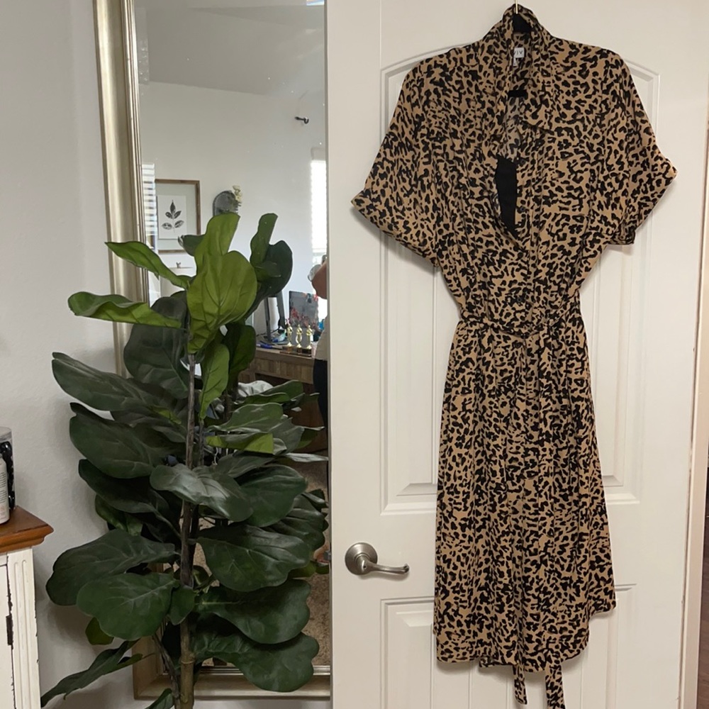 2X leopard Ava & Viv lightweight dress